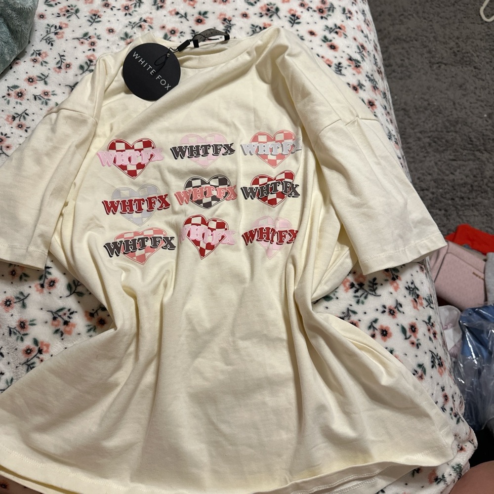 White Fox Boutique Cream Graphic Tee